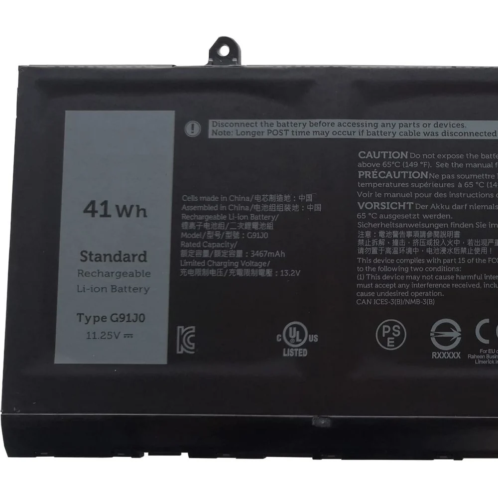 DELL LAPTOP BATTERY BOX INSPIRON 14 G91J0 (Box Seal Opened for Serial No) view 3